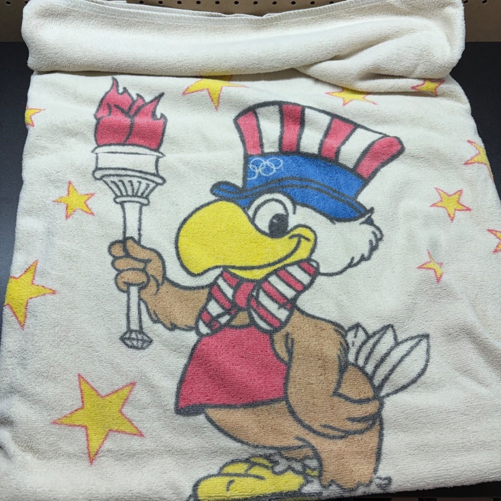 VintageGames of the xxlllrd olympiad Los Angeles 1984 Beachbath towel eagle59x36